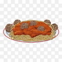 卡通手绘美食炒粉-空若网 卡通手绘美食炒粉-空若网