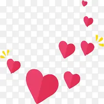 矢量红色爱心漂浮物-空若网 矢量红色爱心漂浮物-空若网