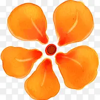 合成创意橙色的花瓣水彩-空若网 合成创意橙色的花瓣水彩-空若网