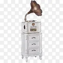 白色家居点唱机-空若网 白色家居点唱机-空若网