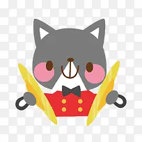 卡通狐狸打击乐器-空若网 卡通狐狸打击乐器-空若网