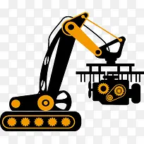 创意多彩挖掘机-空若网 创意多彩挖掘机-空若网