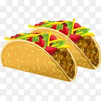 两个矢量卡通墨西哥卷-空若网 两个矢量卡通墨西哥卷-空若网