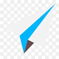 白色几何三角形纸飞机元素-空若网 白色几何三角形纸飞机元素-空若网