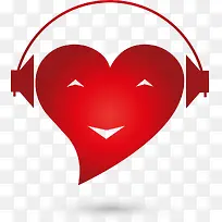 情人节红色听歌爱心-空若网 情人节红色听歌爱心-空若网