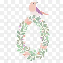 植物绿叶花朵数字0-空若网 植物绿叶花朵数字0-空若网