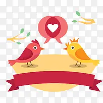 矢量爱情鸟-空若网 矢量爱情鸟-空若网