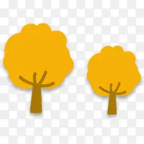 黄色卡通树-空若网 黄色卡通树-空若网