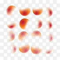 漂浮矢量橙色渐变半球点-空若网 漂浮矢量橙色渐变半球点-空若网