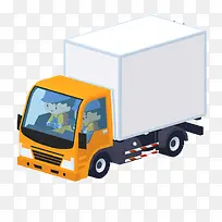 黄色小型箱式运输车辆-空若网 黄色小型箱式运输车辆-空若网