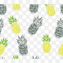 矢量菠萝凤梨底纹-空若网 矢量菠萝凤梨底纹-空若网