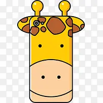 黄色长颈鹿矢量手机壳-空若网 黄色长颈鹿矢量手机壳-空若网