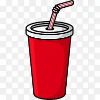 手绘红色杯子-空若网 手绘红色杯子-空若网