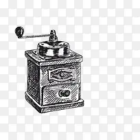 黑色线条手绘咖啡图案-空若网 黑色线条手绘咖啡图案-空若网