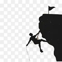 简约攀岩剪影插画-空若网 简约攀岩剪影插画-空若网