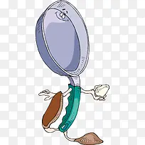 卡通炒锅造型人物矢量-空若网 卡通炒锅造型人物矢量-空若网