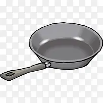 卡通灰色炒锅矢量-空若网 卡通灰色炒锅矢量-空若网