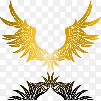 金色质感游戏翅膀-空若网 金色质感游戏翅膀-空若网