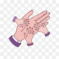 卡通大手牵小手免抠图-空若网 卡通大手牵小手免抠图-空若网