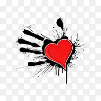 黑色手掌中的红心下载-空若网 黑色手掌中的红心下载-空若网