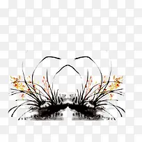 创意水墨草-空若网 创意水墨草-空若网