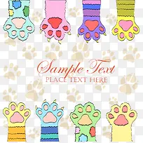 猫爪背景-空若网 猫爪背景-空若网