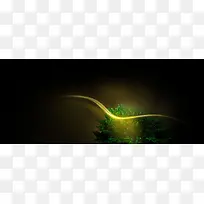 黑黄色绿树发光光效-空若网 黑黄色绿树发光光效-空若网