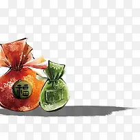 彩色彩绘福袋设计-空若网 彩色彩绘福袋设计-空若网