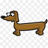小型犬卡通手绘腊肠犬高清下载-空若网 小型犬卡通手绘腊肠犬高清下载-空若网