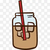 冰奶茶矢量饮品图-空若网 冰奶茶矢量饮品图-空若网