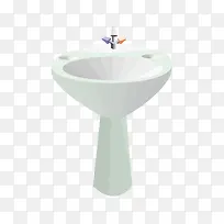 手绘卡通白色洗手盆矢量-空若网 手绘卡通白色洗手盆矢量-空若网