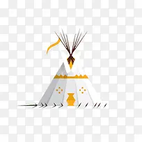 立体可爱小帐篷插画-空若网 立体可爱小帐篷插画-空若网