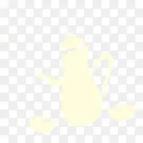 手绘黄色酒壶杯子-空若网 手绘黄色酒壶杯子-空若网