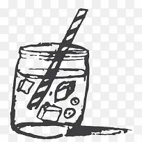 卡通简约黑白插画小清新杯子-空若网 卡通简约黑白插画小清新杯子-空若网