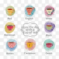 水彩咖啡杯子-空若网 水彩咖啡杯子-空若网