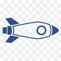 简笔画蓝色火箭-空若网 简笔画蓝色火箭-空若网