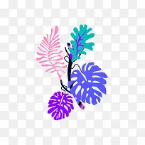 叶子插画-空若网 叶子插画-空若网