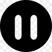暂停按钮由两垂直线图标-空若网 暂停按钮由两垂直线图标-空若网