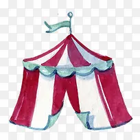 矢量水彩马戏团帐篷素材-空若网 矢量水彩马戏团帐篷素材-空若网