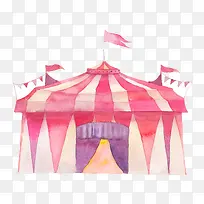 水彩帐篷屋素材-空若网 水彩帐篷屋素材-空若网