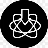 科学的收件箱符号一圈图标-空若网 科学的收件箱符号一圈图标-空若网