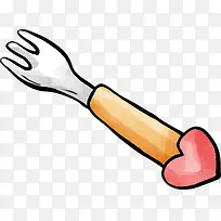 卡通水彩儿童叉子餐具-空若网 卡通水彩儿童叉子餐具-空若网