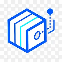 蓝色扁平化快递服务器元素-空若网 蓝色扁平化快递服务器元素-空若网