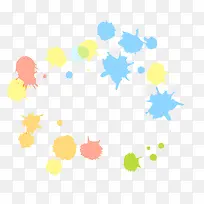 矢量黄色墨迹墨点素材-空若网 矢量黄色墨迹墨点素材-空若网