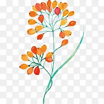 手绘小清新水彩植物浆果矢量素材-空若网 手绘小清新水彩植物浆果矢量素材-空若网