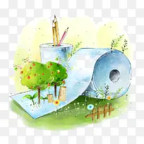 环保插画-空若网 环保插画-空若网