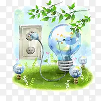 环保插画-空若网 环保插画-空若网