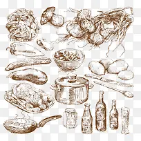 矢量手绘食物合集-空若网 矢量手绘食物合集-空若网
