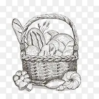 精致手绘蔬菜篮儿-空若网 精致手绘蔬菜篮儿-空若网