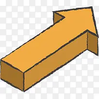 多彩创意黄色立体指示箭头矢量素-空若网 多彩创意黄色立体指示箭头矢量素-空若网